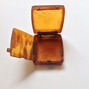 Vintage faux tortoiseshell celluloid box